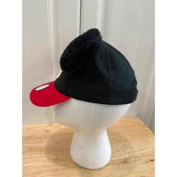 Disney Mickey Mouse Kids Hat Soft Fuzzy Ears Baseball Cap - Picture 3 of 7